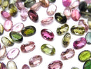 [Video]High Quality Multicolor Tourmaline AAA Loose stone Oval Faceted 6x4mm 5pcs