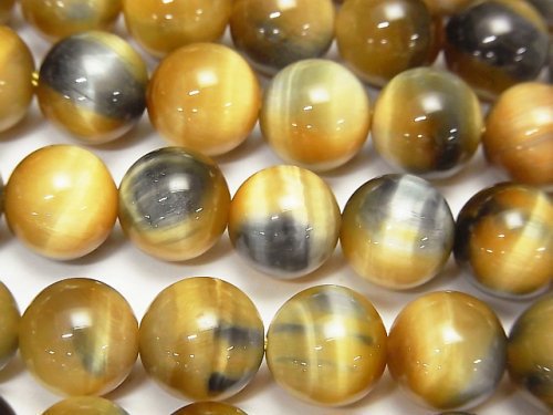 Round, Tiger's Eye Gemstone Beads