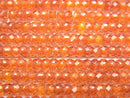 [Video] High Quality! Cubic Zirconia AAA Faceted Button Rondelle 3x3x2mm [Red Orange] 1strand beads (aprx.15inch / 36cm)