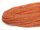 [Video] High Quality! Cubic Zirconia AAA Faceted Button Rondelle 3x3x2mm [Red Orange] 1strand beads (aprx.15inch / 36cm)