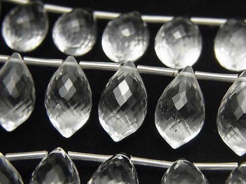 Crystal Quartz, Faceted Briolette, Marquise, Rice Gemstone Beads
