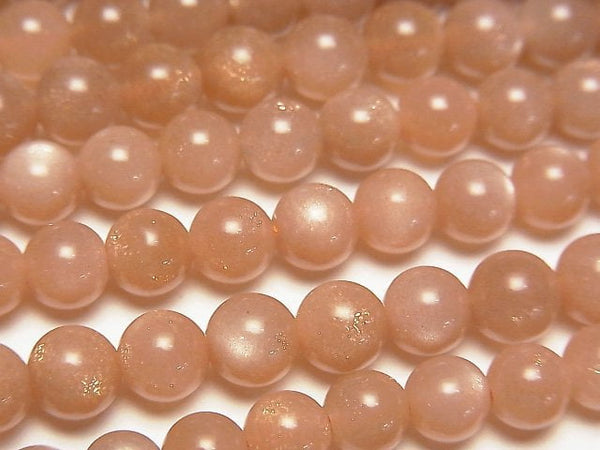 [Video] Orange Moonstone AAA Round 6mm half or 1strand beads (aprx.15inch / 37cm)