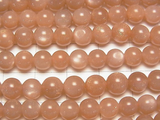 [Video] Orange Moonstone AAA Round 6mm half or 1strand beads (aprx.15inch / 37cm)