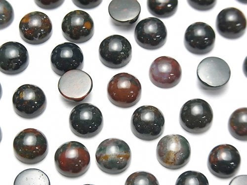 Bloodstone, Cabochon Gemstone Beads