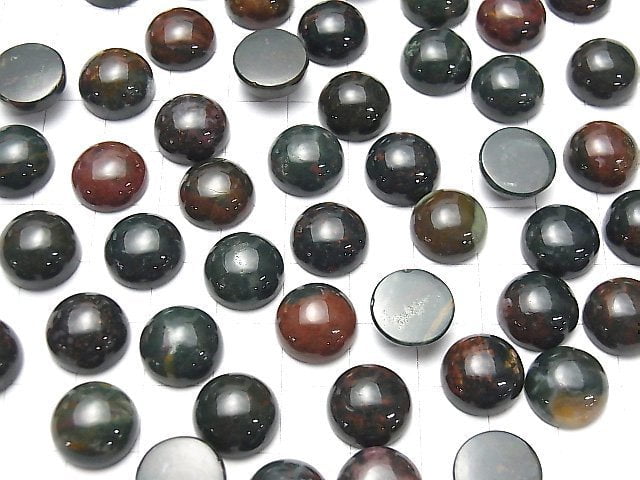 [Video] Bloodstone Round Cabochon 12x12mm 3pcs