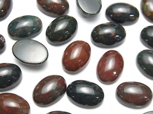 Bloodstone, Cabochon Gemstone Beads