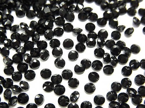 [Video] High Quality Black Spinel AAA Undrilled Round Faceted 3x3mm 10pcs