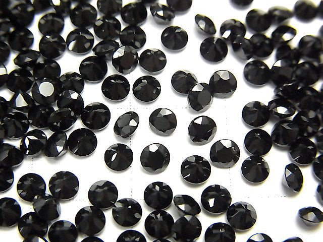[Video] High Quality Black Spinel AAA Undrilled Round Faceted 3x3mm 10pcs