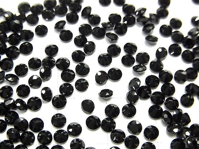 [Video] High Quality Black Spinel AAA Undrilled Round Faceted 3x3mm 10pcs