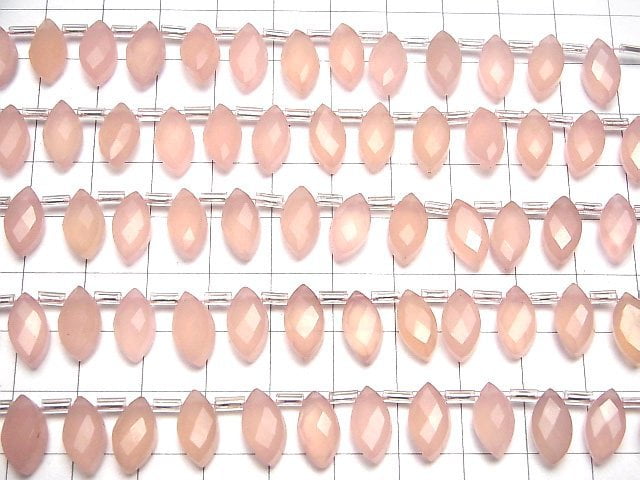 [Video]Pink Chalcedony AAA Marquise Brio Red cut 12x6mm 1strand (12pcs )