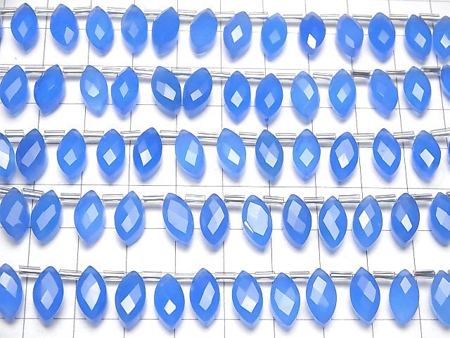 [Video]Blue Chalcedony AAA Marquise Brio Red cut 12x6mm 1strand (12pcs )