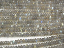 [Video] High Quality! Labradorite AAA Faceted Button Rondelle 8x8x4mm half or 1strand beads (aprx.15inch / 38cm)