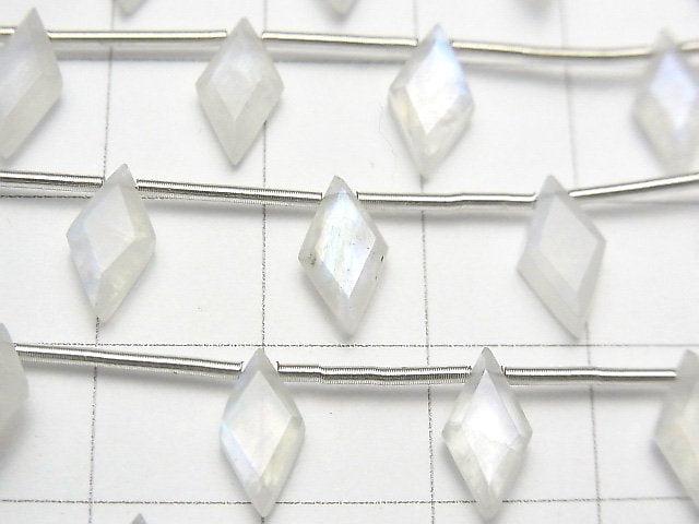 [Video] High Quality Rainbow Moonstone AA++ Diamond Shape 10x5mm 1strand (8pcs )