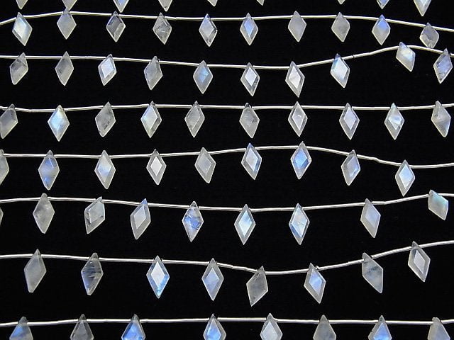 [Video] High Quality Rainbow Moonstone AA++ Diamond Shape 10x5mm 1strand (8pcs )