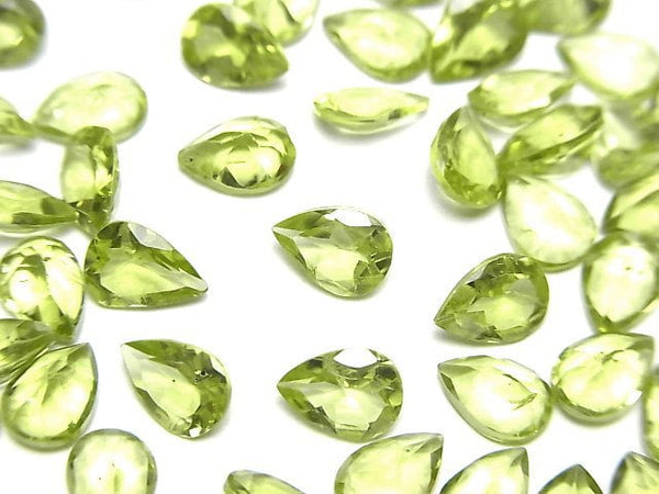 Pear Shape, Peridot, Undrilled (No Hole) Gemstone Beads