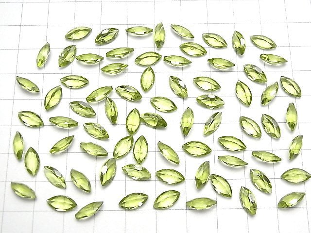 [Video] High Quality Peridot AAA Undrilled Marquise Faceted 10x5mm 5pcs