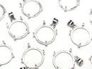 [Video] Silver925 Pendant Frame Round 12mm Rhodium Plated 1pc