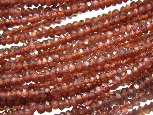 Garnet, Roundel Gemstone Beads