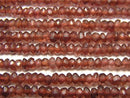 [Video] India Garnet AAA Faceted Button Rondelle 1strand beads (aprx.14inch / 34cm)