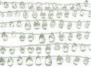 [Video] High Quality Green Amethyst AAA Drop 4Faceted Twist Faceted Briolette half or 1strand (18pcs)