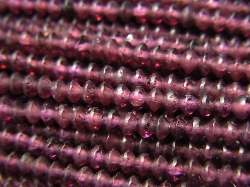 Faceted Round, Garnet Gemstone Beads