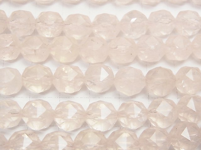 [Video] High Quality! Rose Quartz AA++ Star Faceted Round 10mm 1/4 or 1strand beads (aprx.15inch / 38cm)