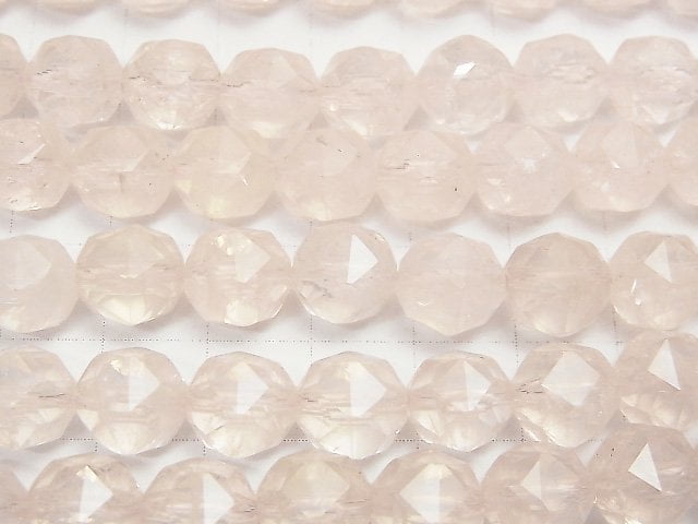 [Video] High Quality! Rose Quartz AA++ Star Faceted Round 10mm 1/4 or 1strand beads (aprx.15inch / 38cm)