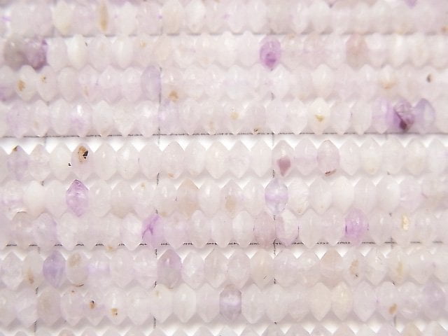 [Video] High Quality! Nigeria Kunzite AA Abacus Round Cut 3x3x1.5mm 1strand beads (aprx.15inch / 36cm)