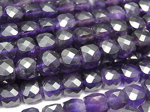 Amethyst, Cube Gemstone Beads