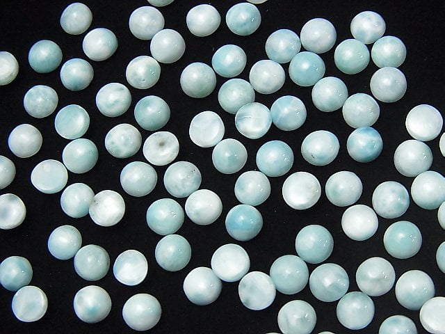 [Video] Larimar Pectolite AA++ Round Cabochon 5x5mm 5pcs