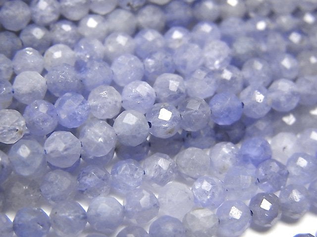 Faceted Round, Tanzanite Gemstone Beads