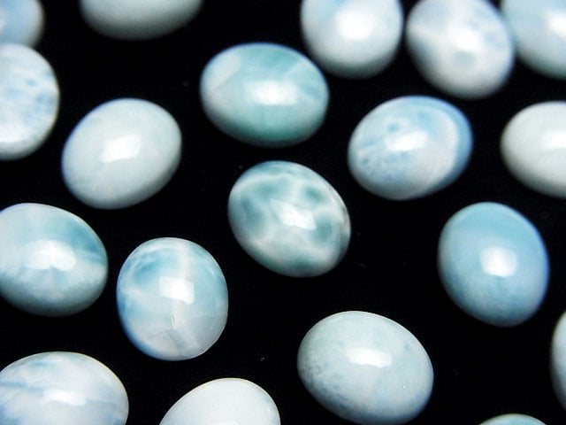 Cabochon, Larimar Gemstone Beads