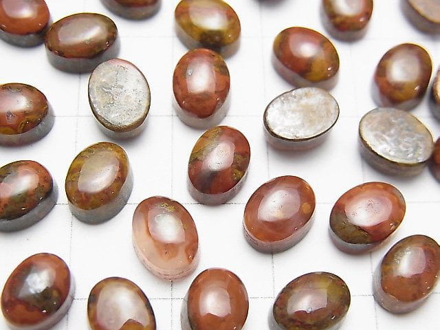 [Video] Morocco Sean Agate Oval Cabochon 8x6mm 5pcs