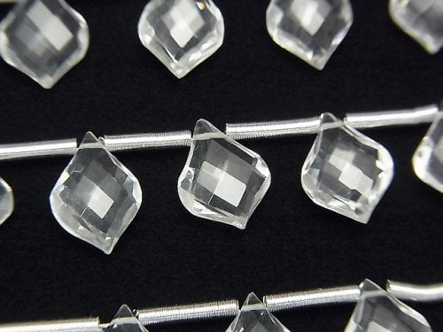 Crystal Quartz, Pear Shape Gemstone Beads