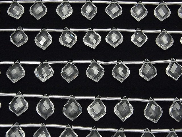 [Video] High Quality Crystal AAA Deformation Faceted Pear Shape 10x7mm 1strand (9pcs)