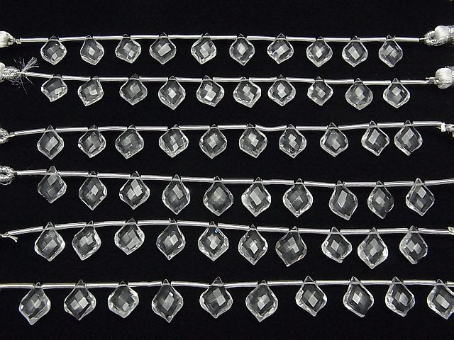 [Video] High Quality Crystal AAA Deformation Faceted Pear Shape 10x7mm 1strand (9pcs)