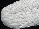 [Video] High Quality! White color Cubic Zirconia AAA Faceted Round 4mm 1strand beads (aprx.14inch/34cm)