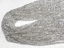 [Video] High Quality! Hematite Faceted Button Rondelle 3x3x2mm Silver Coated 1-Strand Beads (approx. 15 inches/37 cm)