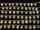 [Video] Gold Leaf Crystal AAA Deformed Faceted Pear Shape 10x7mm 1strand (9pcs)