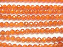 [Video] High Quality! Cubic Zirconia AAA Faceted Round 3mm [Red Orange] 1strand beads (approx. 14 inches/35 cm)