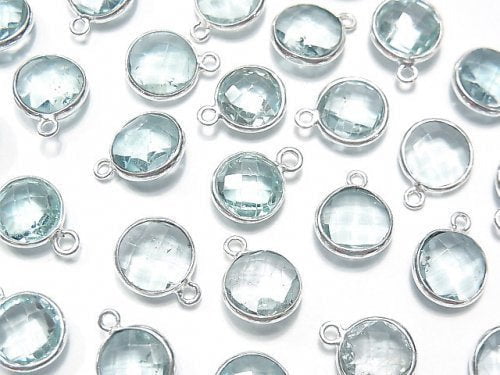 Bezel Setting, Faceted Round, Topaz Gemstone Beads