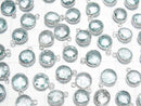 [Video] High Quality Sky Blue Topaz AAA- Bezel Setting Round Cut 9x9mm Silver925 4pcs