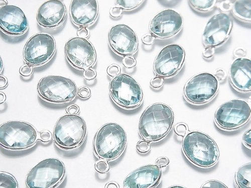 Bezel Setting, Oval, Topaz Gemstone Beads