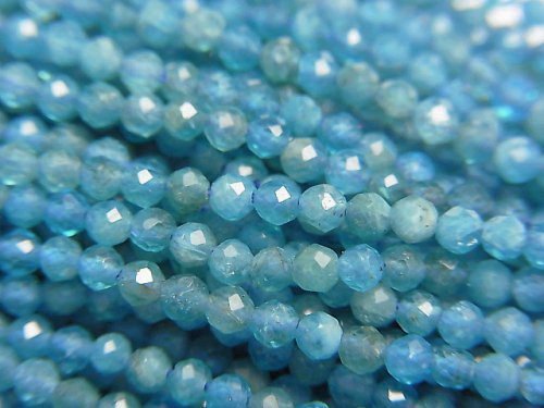 Apatite, Faceted Round Gemstone Beads