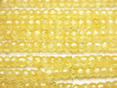 [Video] High Quality! Cubic Zirconia AAA Faceted Button Rondelle 3x3x2mm [Yellow] 1strand beads (aprx.15inch / 36cm)