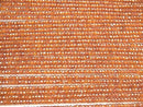[Video] High Quality! Cubic Zirconia AAA Faceted Button Rondelle 3x3x2mm [Dark Orange] 1strand beads (aprx.15inch / 36cm)