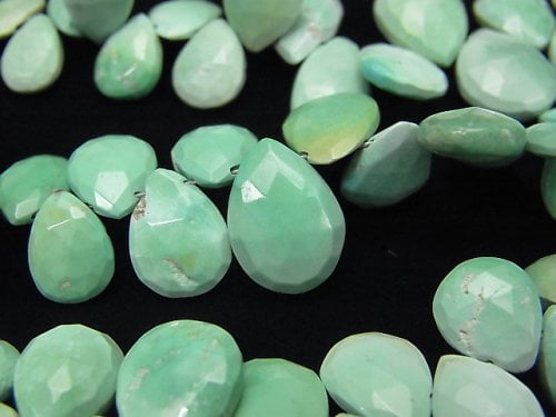 Faceted Briolette, Pear Shape, Turquoise Gemstone Beads