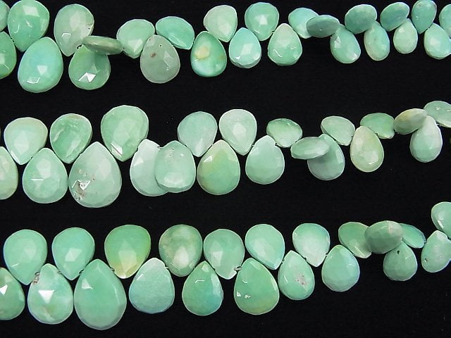 [Video] Arizona Sleeping Beauty Turquoise AA Pear shape Faceted Briolette half or 1strand beads (aprx.7inch / 18cm)