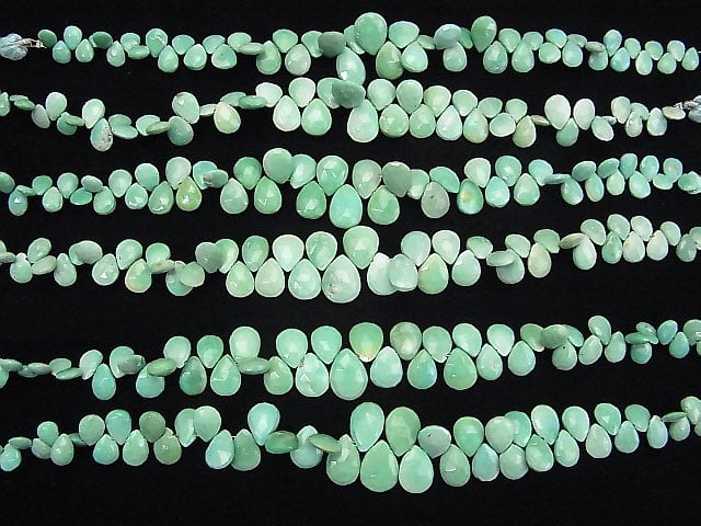 [Video] Arizona Sleeping Beauty Turquoise AA Pear shape Faceted Briolette half or 1strand beads (aprx.7inch / 18cm)