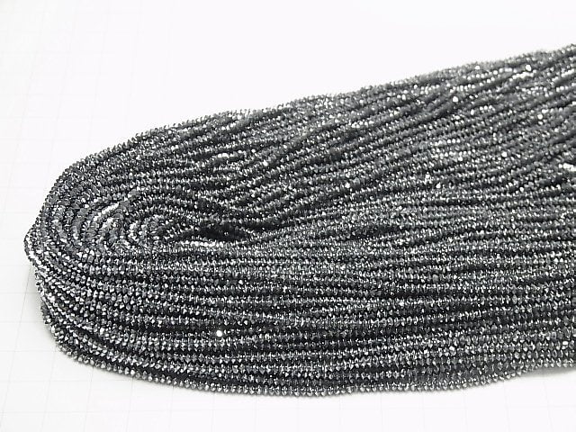 [Video] High Quality! Terahertz Abacus Round Cut 2.5x2.5x1.5mm 1strand beads (aprx.15inch / 36cm)